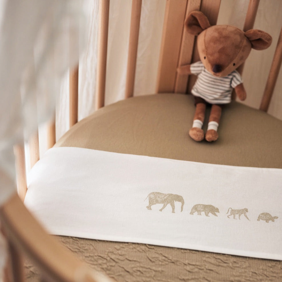 * Jollein Laken Wieg 75x100cm | Animals Olive Green
