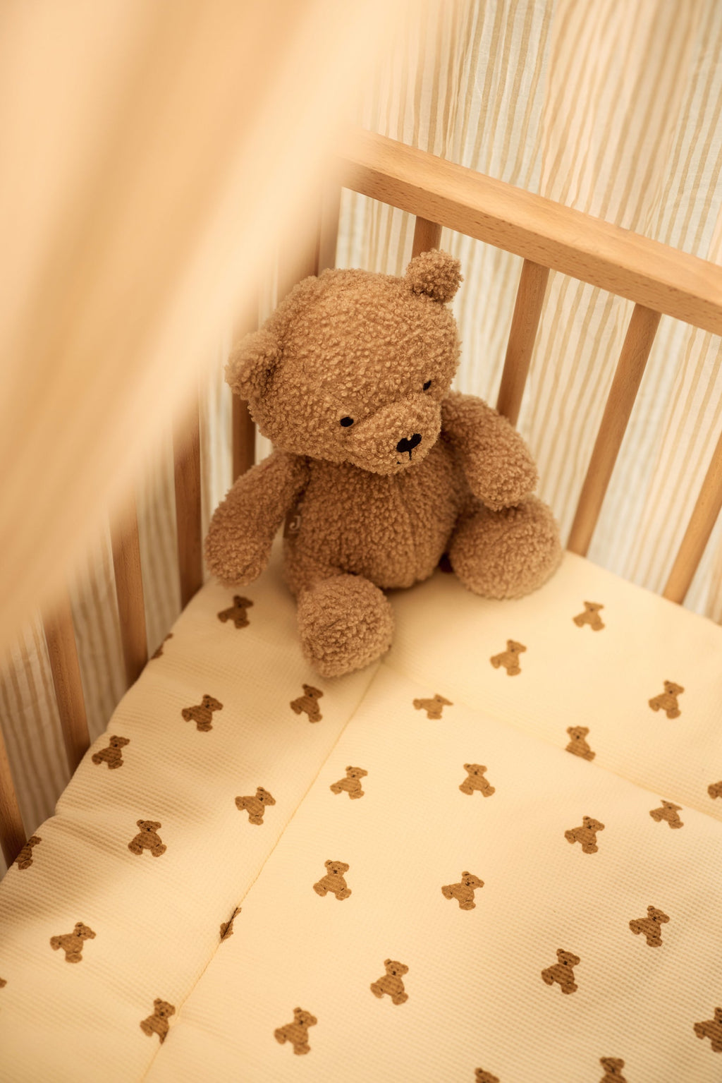 Jollein Boxkleed 75x95cm | Mini Teddy Bear Little Waffle