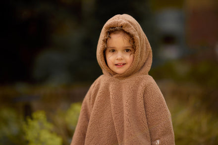 Jollein Cosy Poncho Teddy Fleece Dark | Hazel