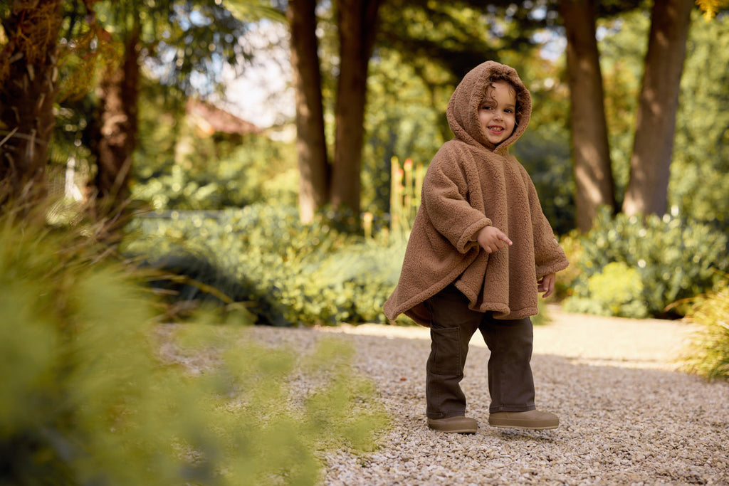 Jollein Cosy Poncho Teddy Fleece Dark | Hazel
