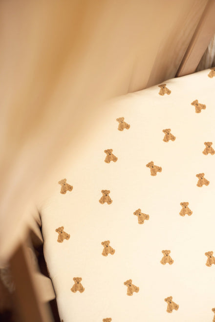 Jollein Hoeslaken Jersey 60x120cm | Mini Teddy Bear