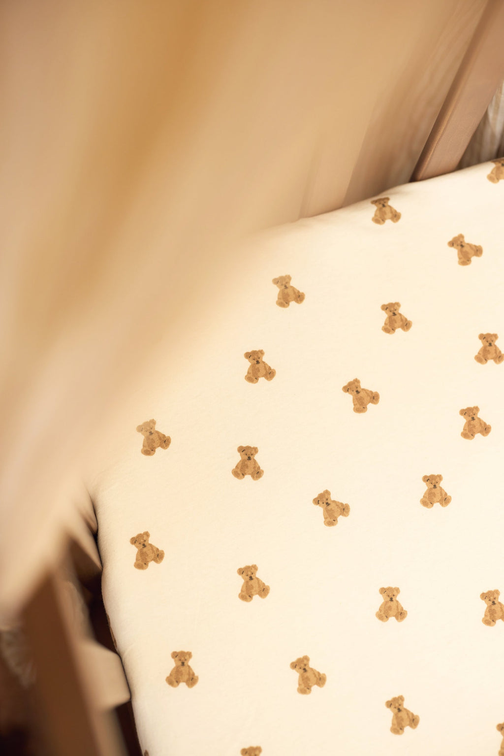 Jollein Hoeslaken Jersey 70/75x140/150cm | Mini Teddy Bear