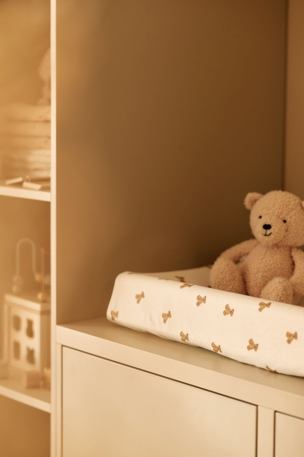 Jollein Aankleedkussenhoes Jersey 50x70cm | Mini Teddy Bear