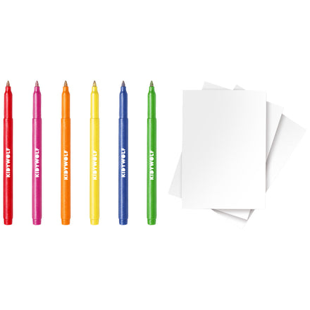 Kidywolf Kidydraw Kit Creatieve Set 6 Glitterstiften, de set van een andere kant