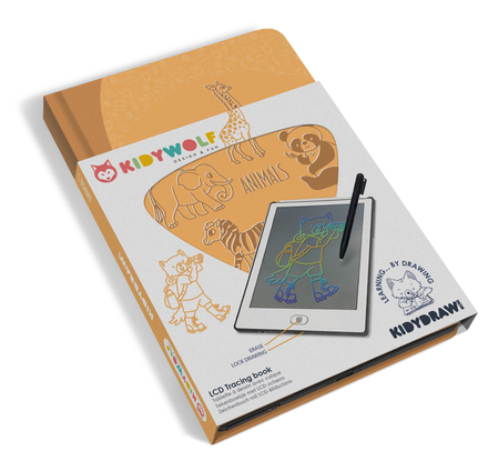 Kidywolf Kidydraw-Mini Tablet 30 Tekeningen | Tekenbord 30 Dieren