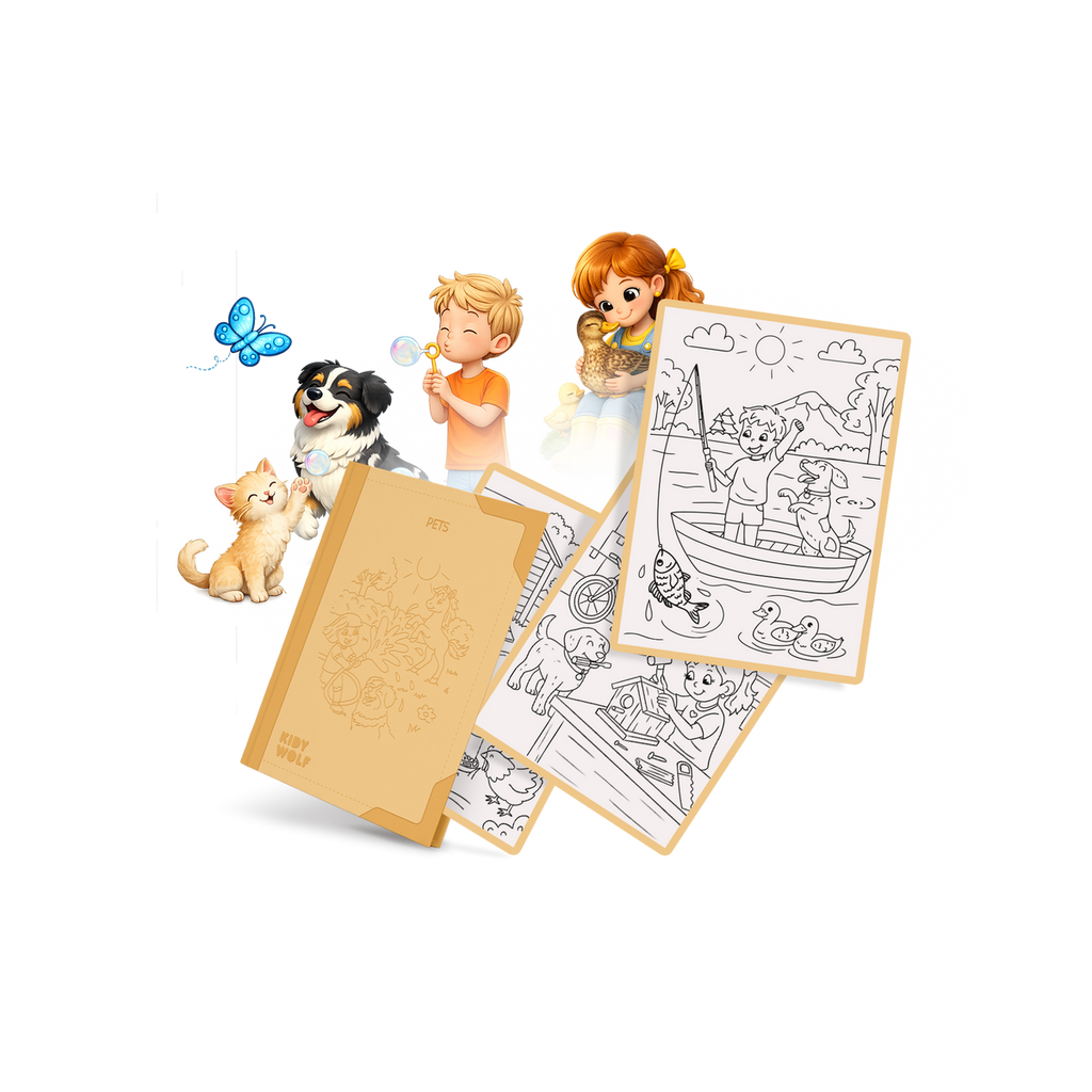 Kidywolf Kidydraw Pad Navulling 30 Tekeningen Pets, de navulset van een andere kant