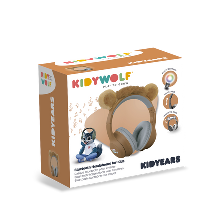 Kidywolf Kidyears Bluetooth Hoofdset Met Magnetische Oren 85 Db | Leeuw