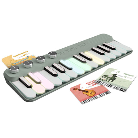 Kidywolf Kidypiano Mini Piano Met Verlichte Toetsen Groen, mini piano in het groen