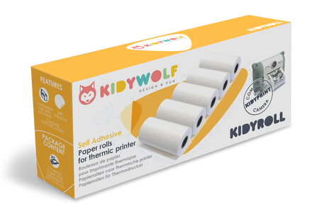 Kidywolf Kidyroll 5 Zelfklevende Rollen Voor Kidyprint