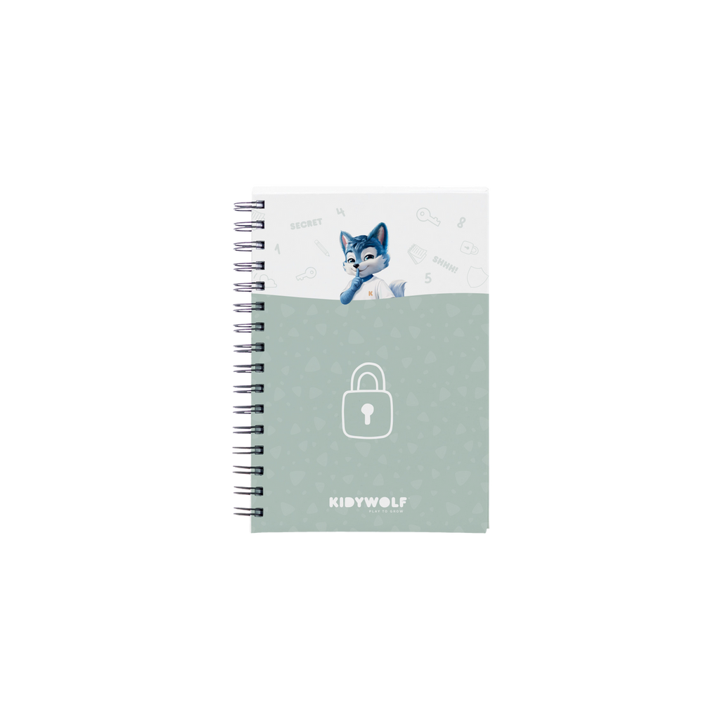 Kidywolf Kidytreasure Geheimendoos Met Cijferslot Roze, het notitieboekje van dichtbij