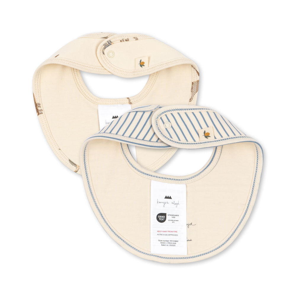 Konges Sløjd Basic 2 Pack Slab | Kubi/Stripe Bluie