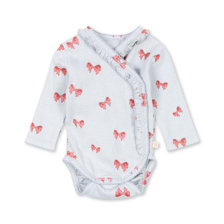 Konges Sløjd Sui Newborn Frill Body | Rosia Blue Bow