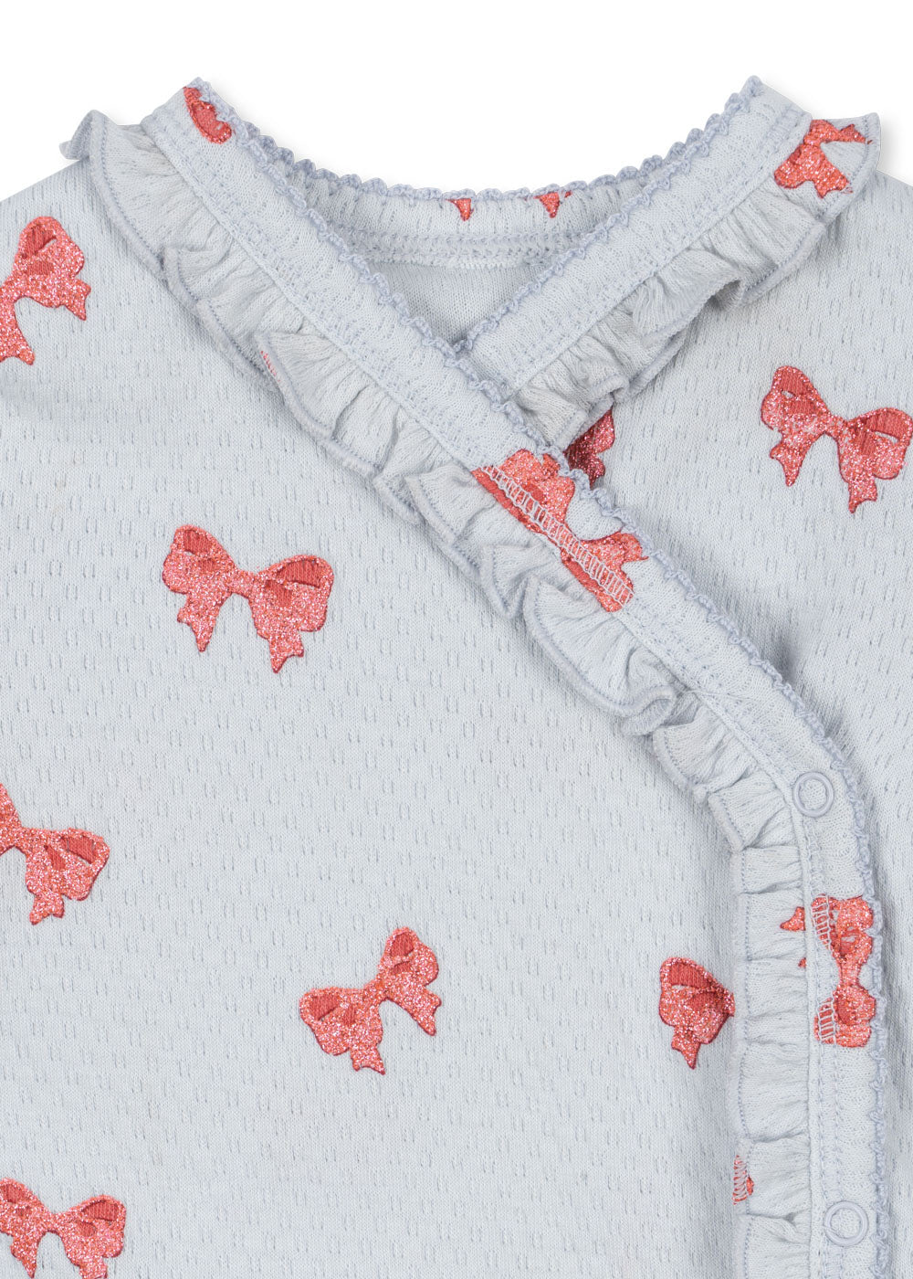 Konges Sløjd Sui Newborn Frill Body | Rosia Blue Bow