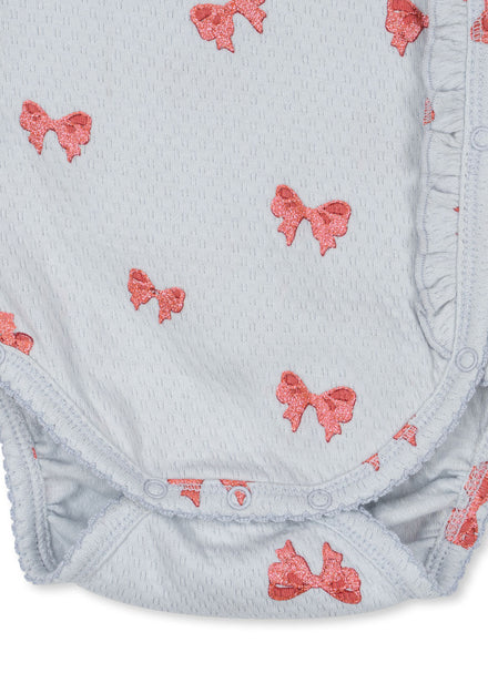Konges Sløjd Sui Newborn Frill Body | Rosia Blue Bow