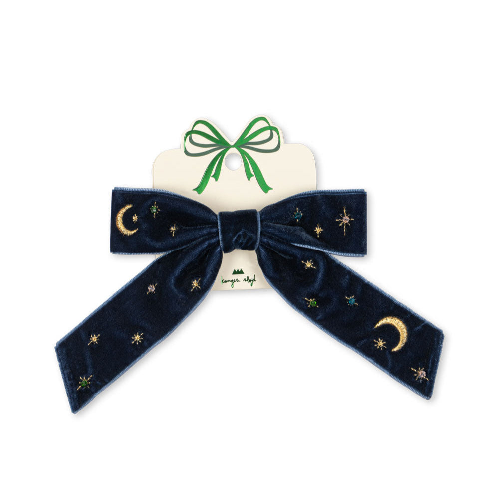 Konges Sløjd Velvet Bow Pearly Haarspeldje | Navy Blazer