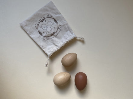 zzz Konges Sløjd rammelaar Rattle Eggs | Neutral *