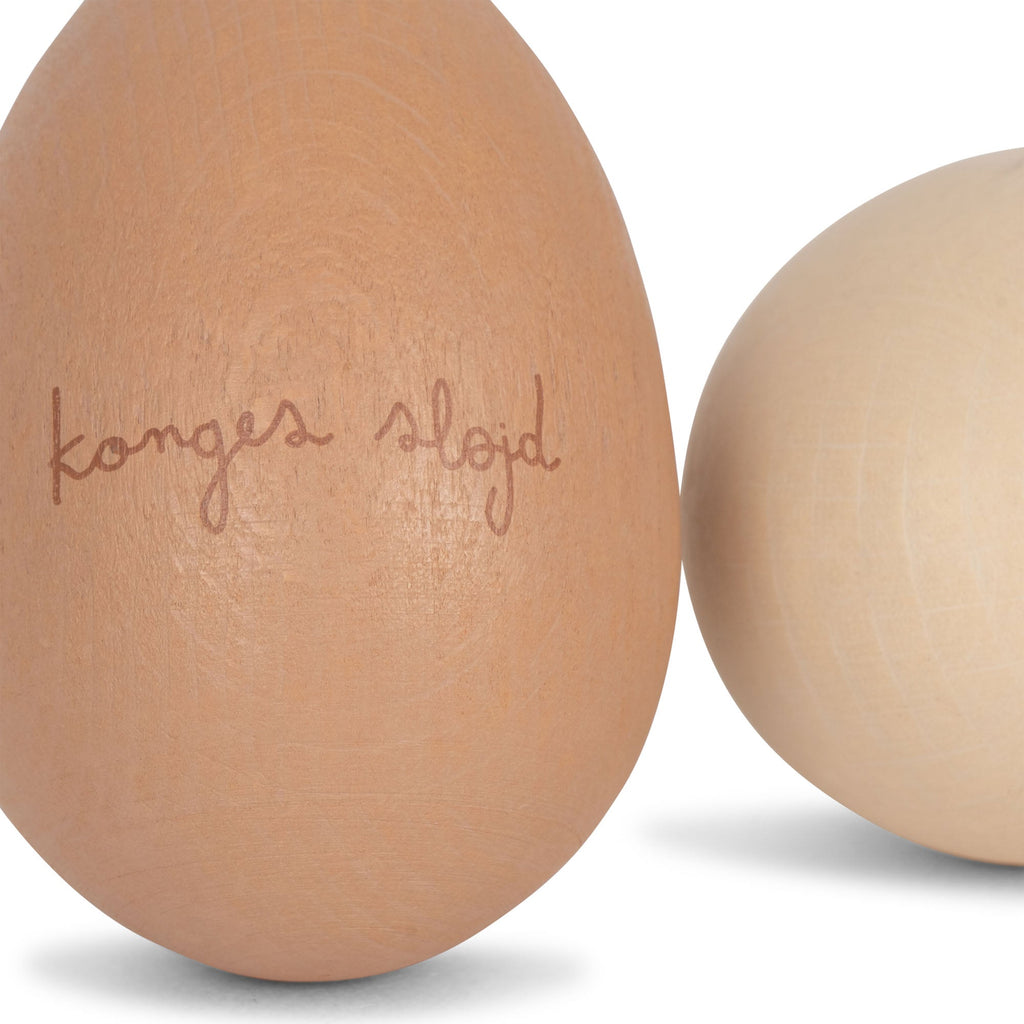 zzz Konges Sløjd rammelaar Rattle Eggs | Neutral *