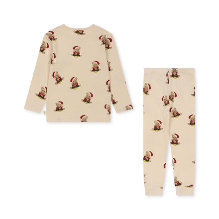 Konges Sløjd Basic Set Blouse/Pants Set GOTS | Christmas Teddy*