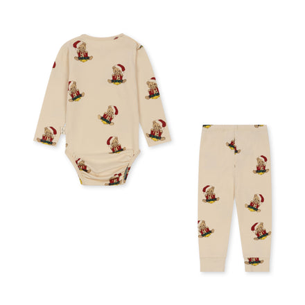 Konges Sløjd Basic Set Body/Pants Set GOTS | Christmas Teddy*