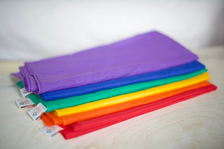 Pit & Play Regenboog Set 6 Speeldoeken 48x48cm | Regenboog