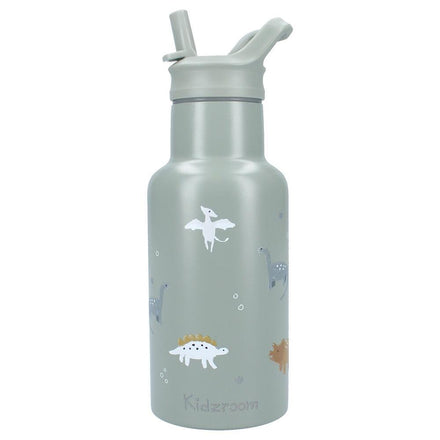 Kidzroom RVS Thermo Drinkfles 350ml | Small Talk Dino