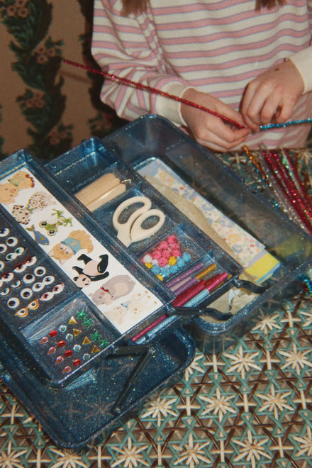 Konges Sløjd Creative Hobby Caddy | Glitter Blue