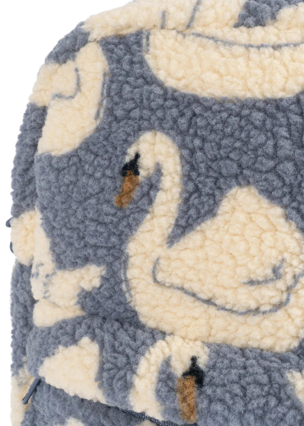 Konges Sløjd Jody Teddy Mini Rugzak Swan met verstelbare schouderbanden, bij De Gele Flamingo