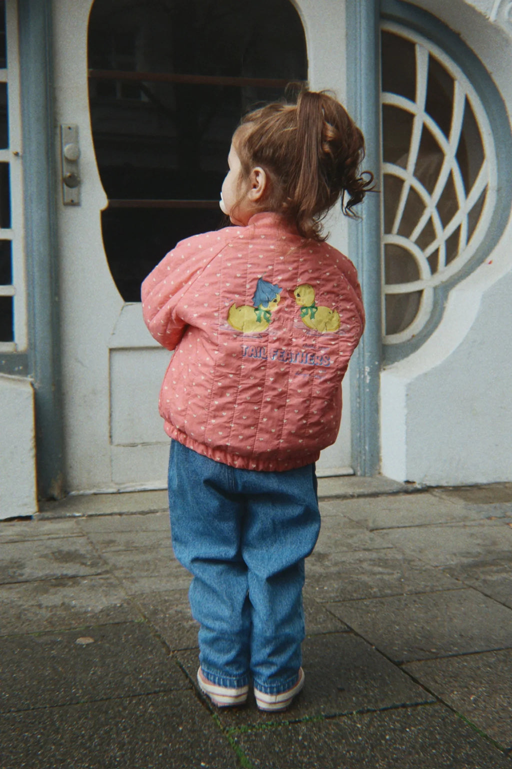 Konges Sløjd Juno Duckling Bomber Jas Coeur Feathers met stevige ritssluiting, bij De Gele Flamingo