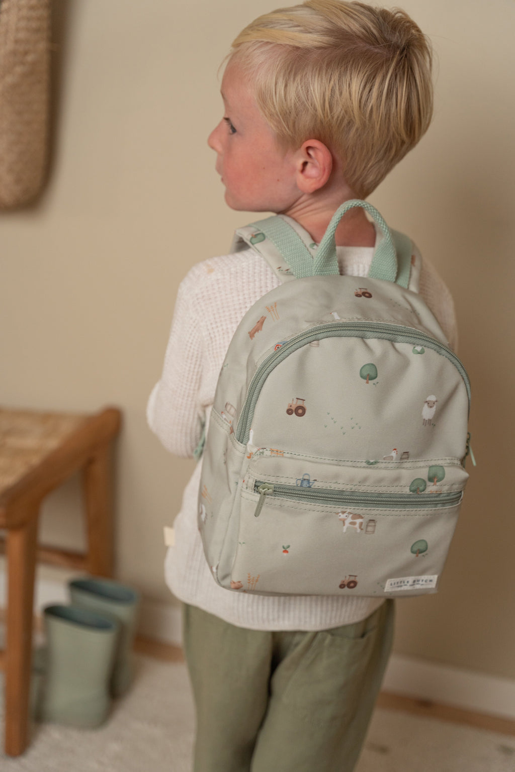 Little Dutch Kleuterrugzakje Little Farm | Olive