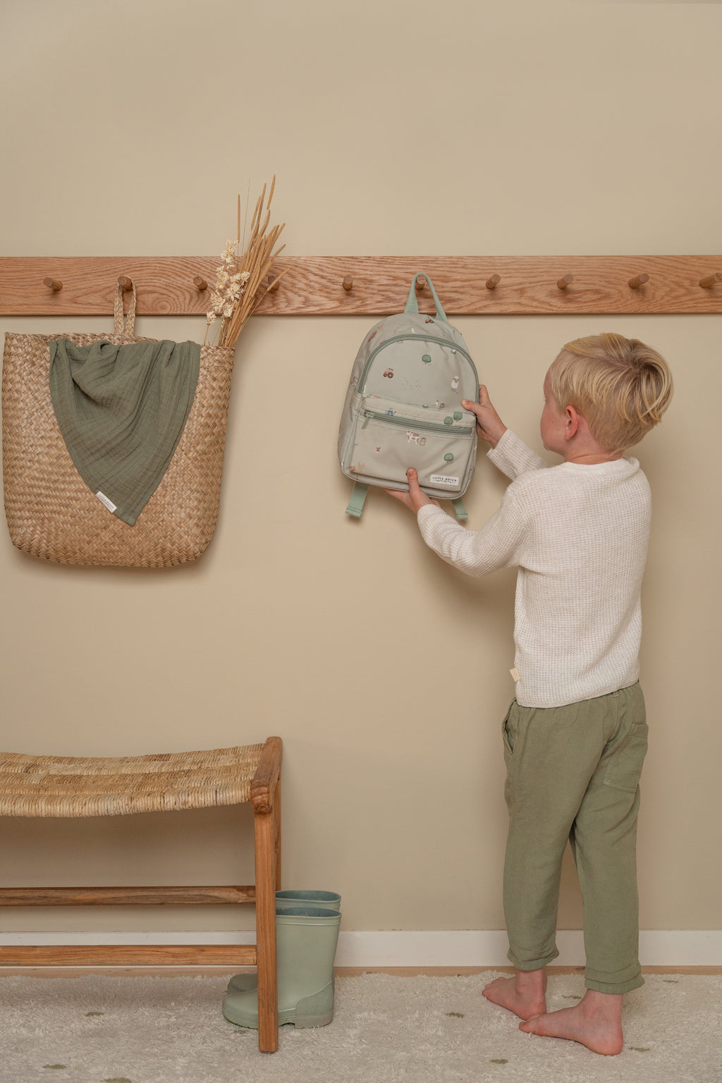Little Dutch Kleuterrugzakje Little Farm | Olive