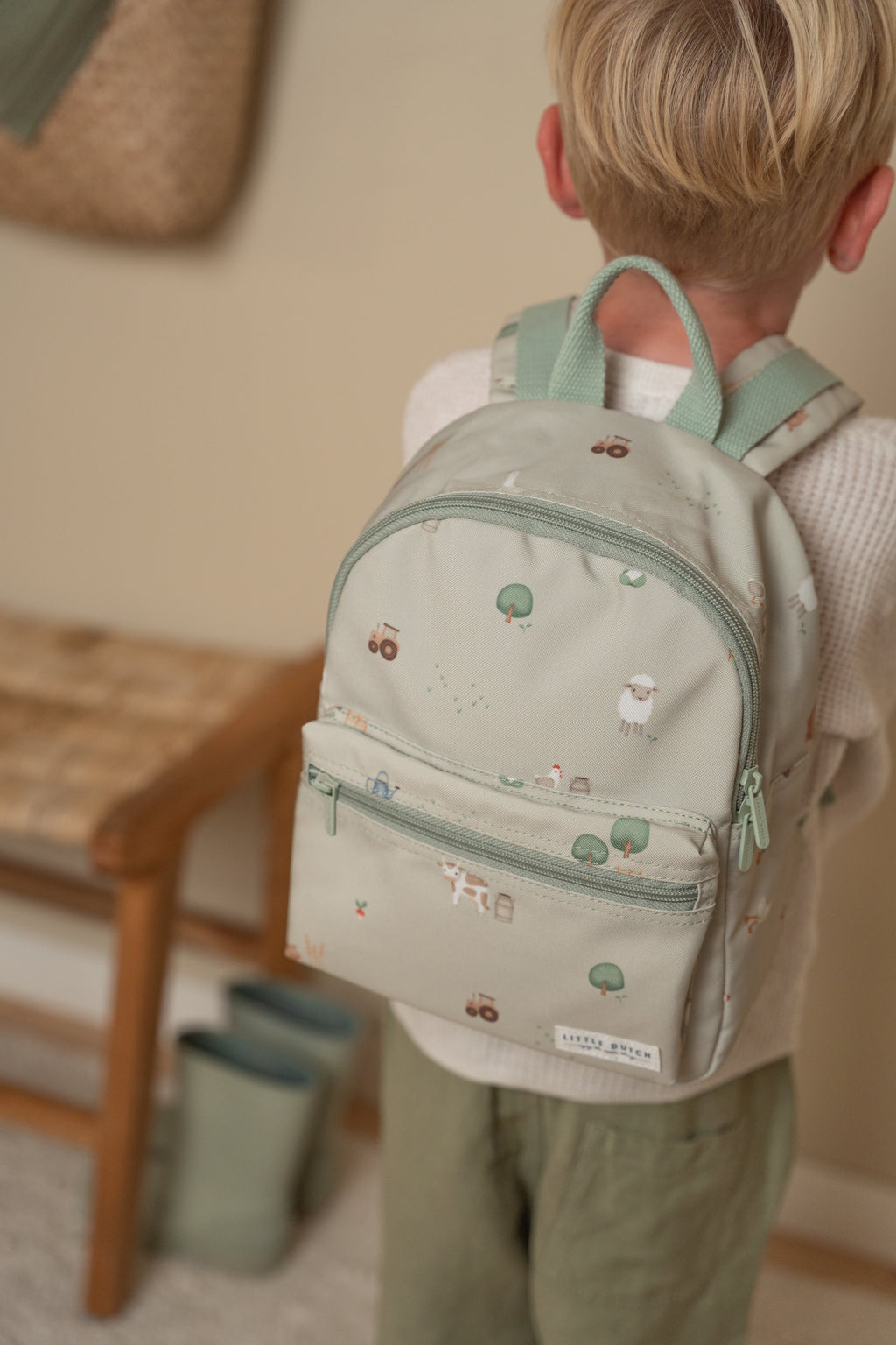 Little Dutch Kleuterrugzakje Little Farm | Olive
