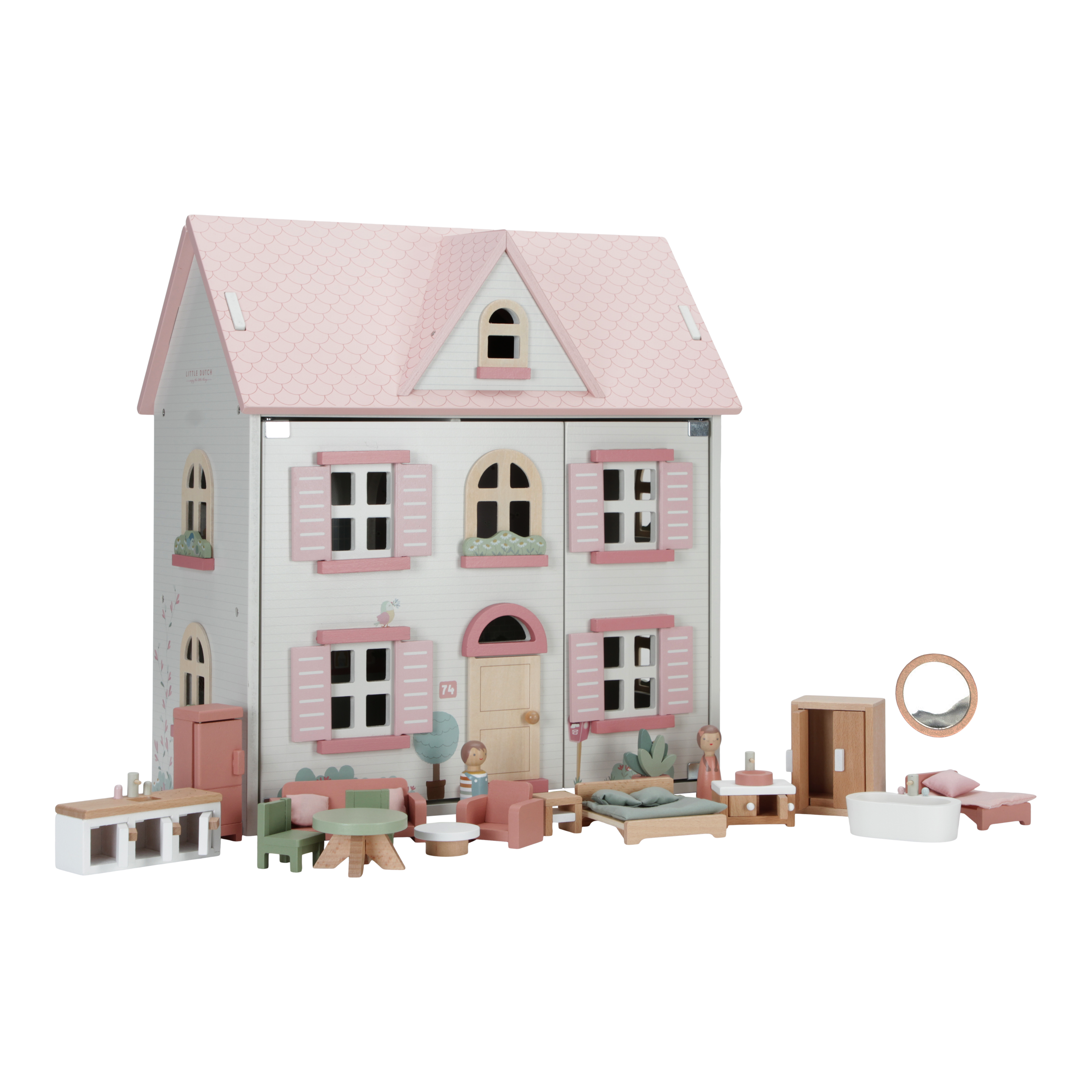 Little Dutch Houten Poppenhuis Medium FSC | Roze