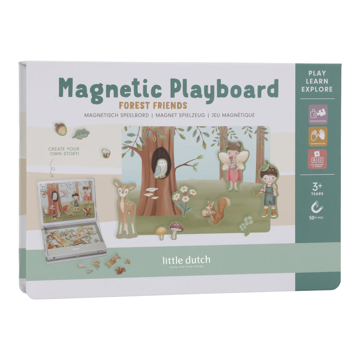 * Little Dutch Magnetisch Speelbord Forest Friends Fsc