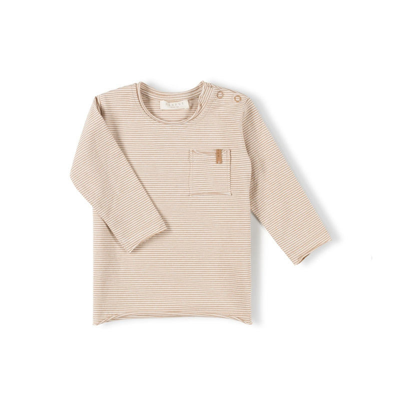 Nixnut T-Shirt Met Lange Mouwen | Caramel Stripe*