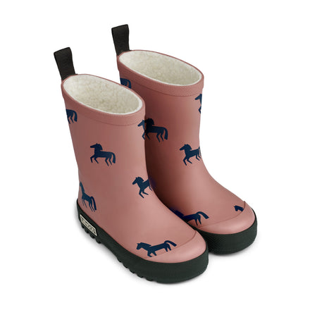 ZZZ Liewood Mason Thermo Rain Boot | Horses - Dark Rosetta*