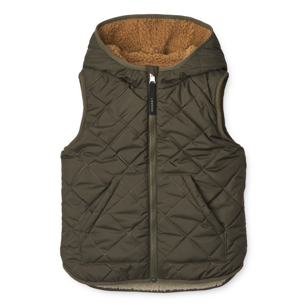 Liewood Diana Reversible Vest | Army Brown Mix*