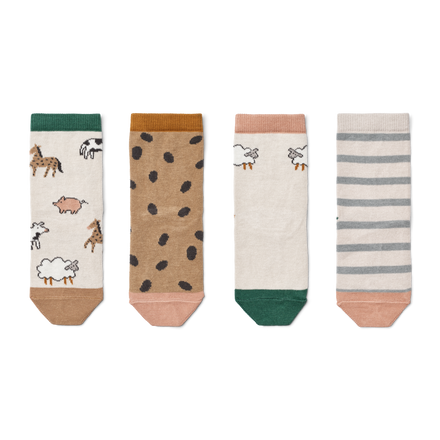 ZZZ Liewood Silas Socks 4-Pack | Farm / Sandy*