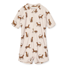 ZZZ Liewood Max Printed Shortsleeve Zwem Jumpsuit | Leopard / Sandy*