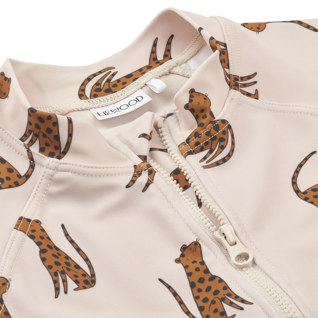 ZZZ Liewood Max Printed Shortsleeve Zwem Jumpsuit | Leopard / Sandy*