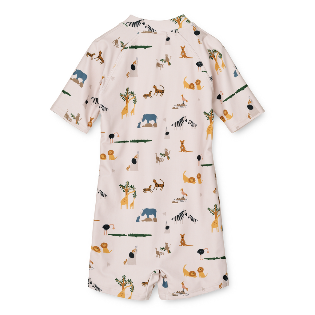 ZZZ Liewood Max Printed Shortsleeve Zwem Jumpsuit | All together / Sandy*