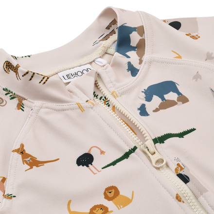 ZZZ Liewood Max Printed Shortsleeve Zwem Jumpsuit | All together / Sandy*