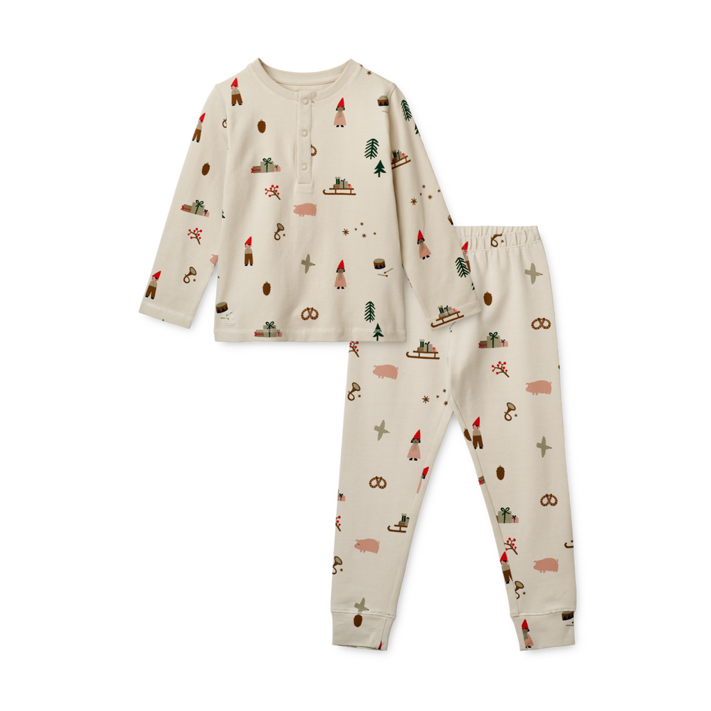 Liewood Wilhelm Pyjama Set | Christmas Holiday Sandy