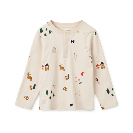 Liewood Wilhelm Printed Pyjama Set | Christmas Holiday / Sandy