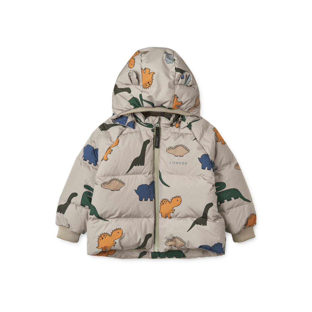 Liewood Polle Down Puffer Jacket | Dinosaurs / Mist