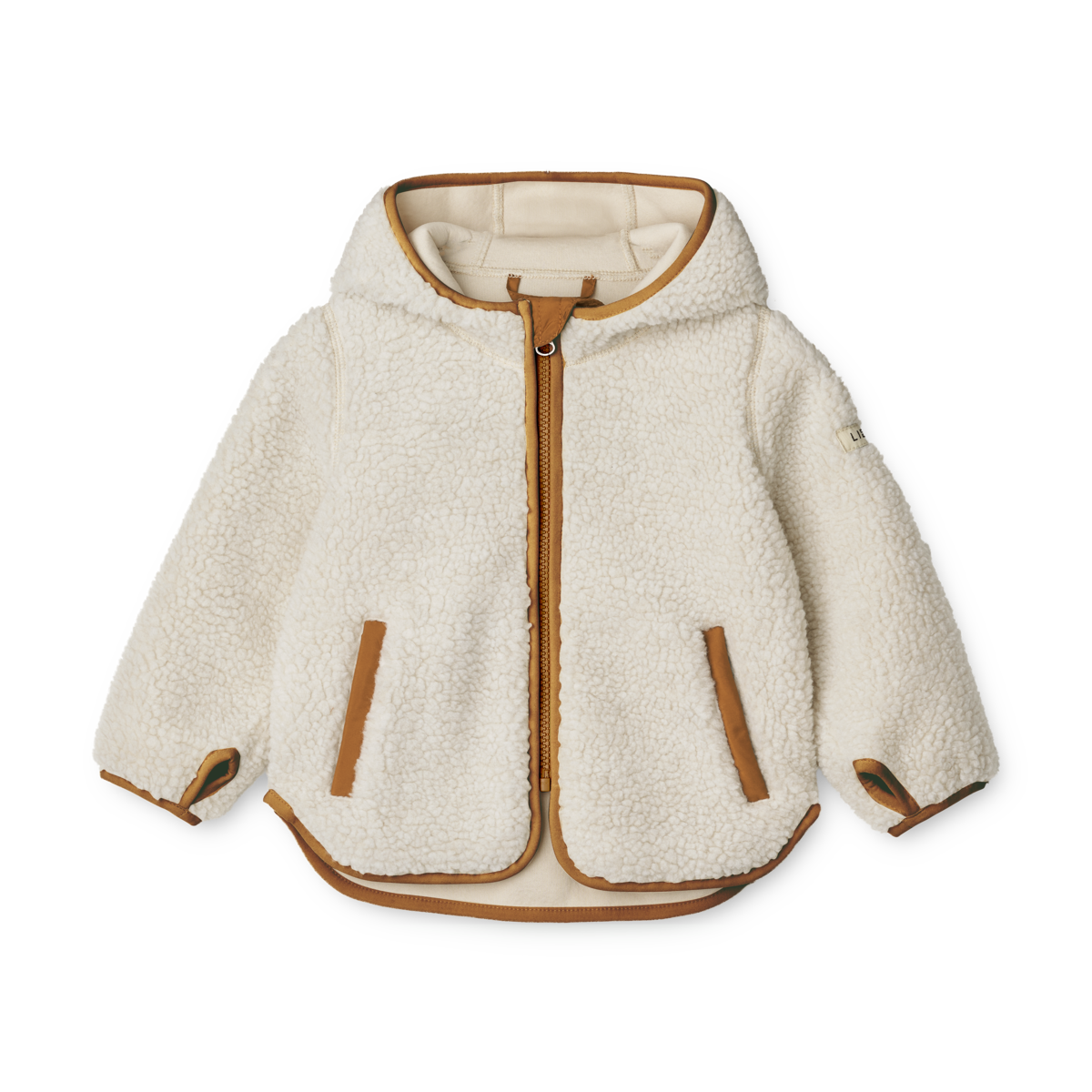 Liewood Mara Pile Jacket With Ears | Sandy / golden caramel mix