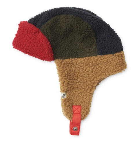 Liewood Bravo Pile Hat Wintermuts | Army Brown / Multi Mix