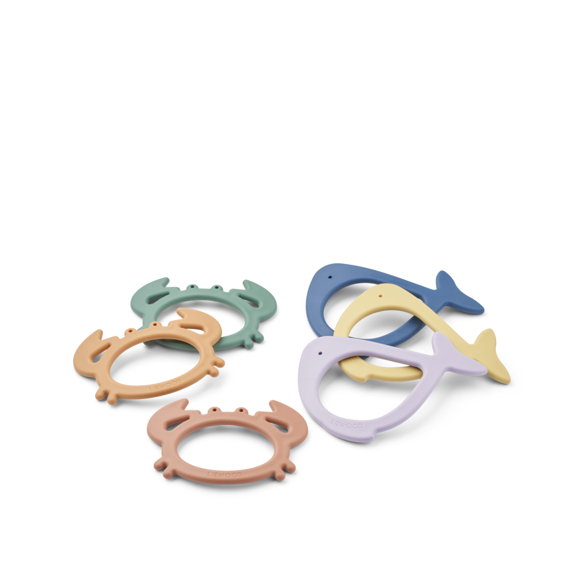 Liewood Calisto Sea Creature Duikspeeltjes 6-Pack | Peppermint Multi Mix