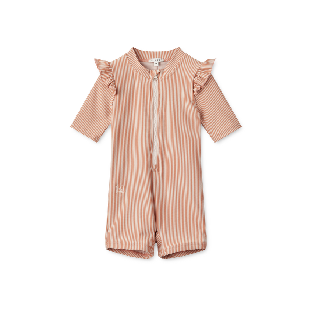 ZZZ Liewood Amel Stripe Zwem Jumpsuit |Y/D stripe Tuscany Rose / sandy*