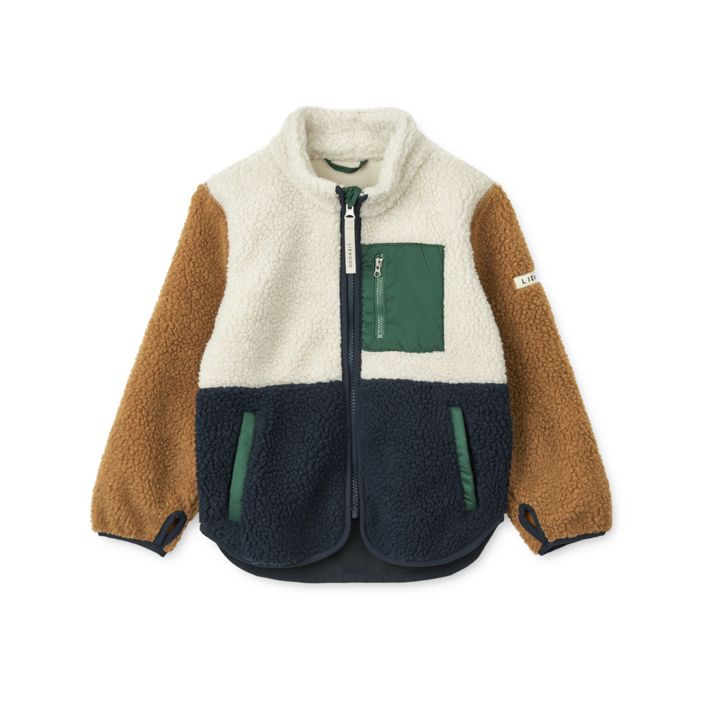 Liewood Nolan Pile Jacket | Classic Navy Multi Mix