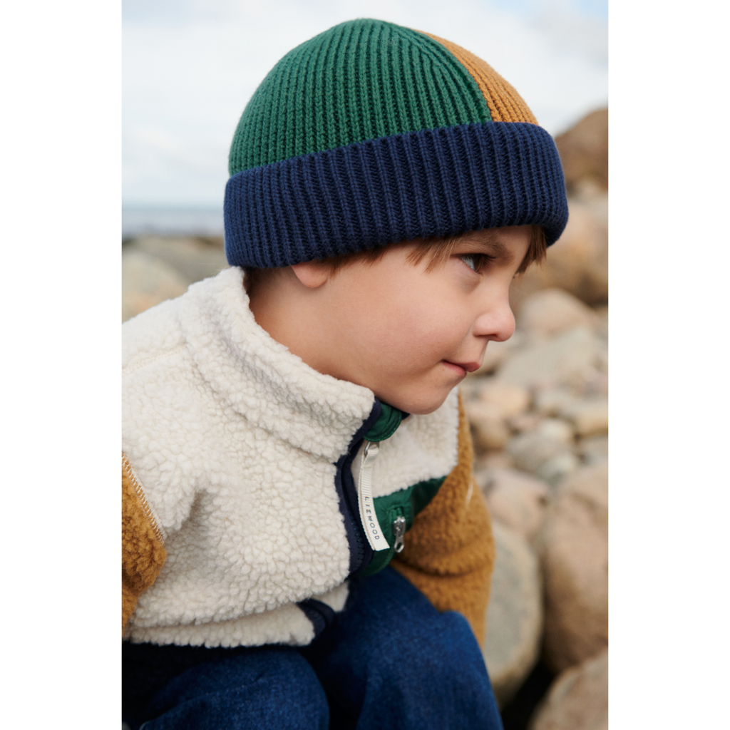 Liewood Nolan Pile Jacket | Classic Navy Multi Mix